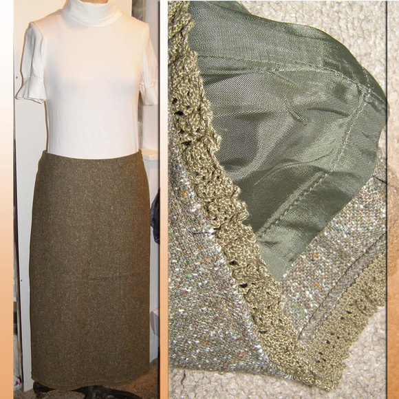 New Banana Republic lined skirt mid calf sz 8 - Picture 1 of 8